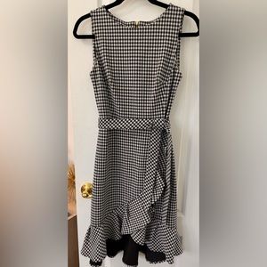 Like New Calvin Klein Gingham Ruffle Dress